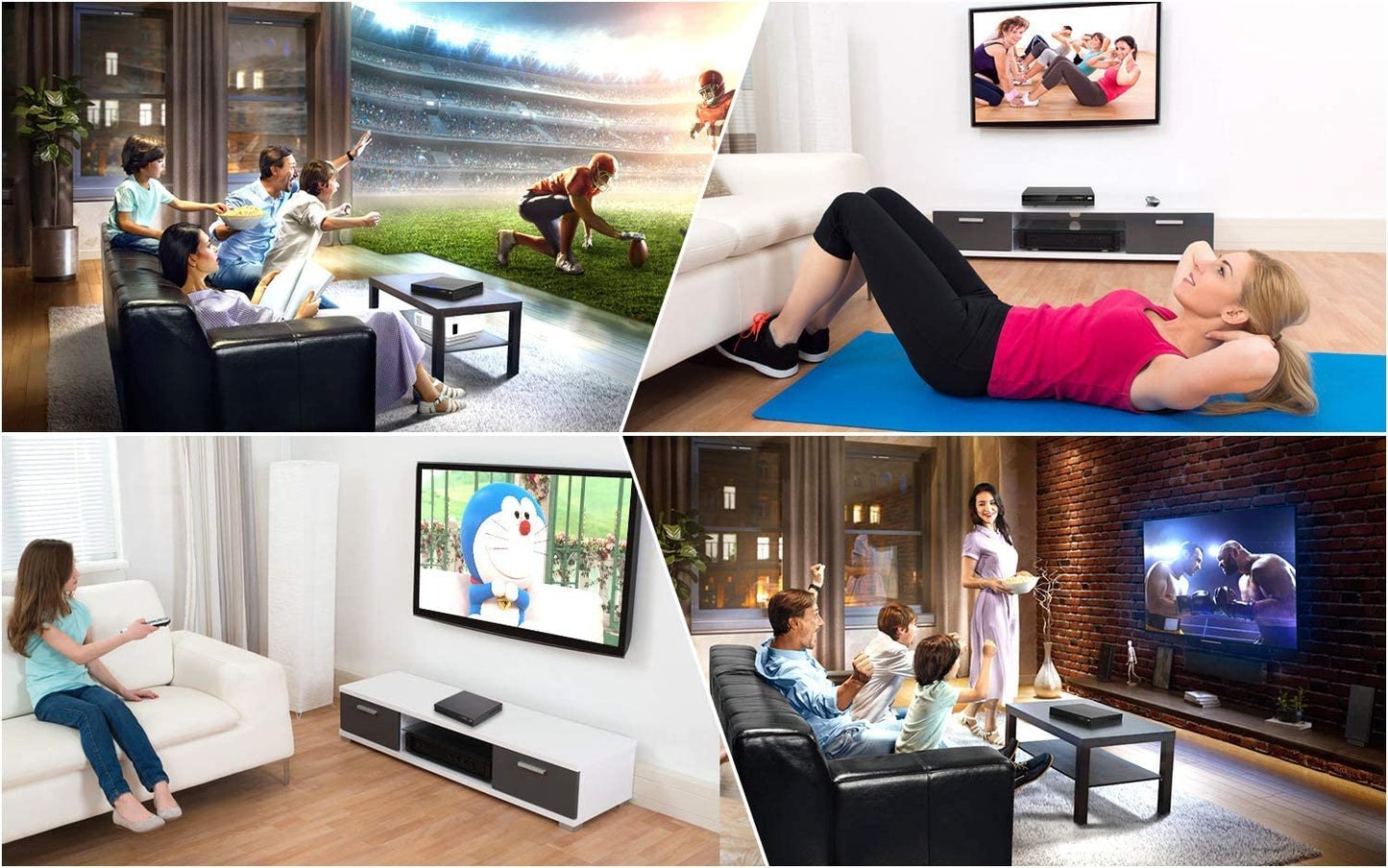 Reproductor de DVD y CD Tojock DVP-506 Negro Compatible con Todas las Regiones y Memoria de Punto de Reproducción