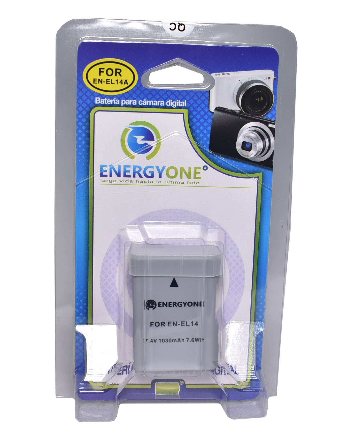 Bateria EN-EL14A para Camara Fotografica Nikon, Compatible con P7000 P7100 P7700 D3100 D3200 D5100 D3100 D5100 P7800 D5200 D5300 D5500 D3300, D5600