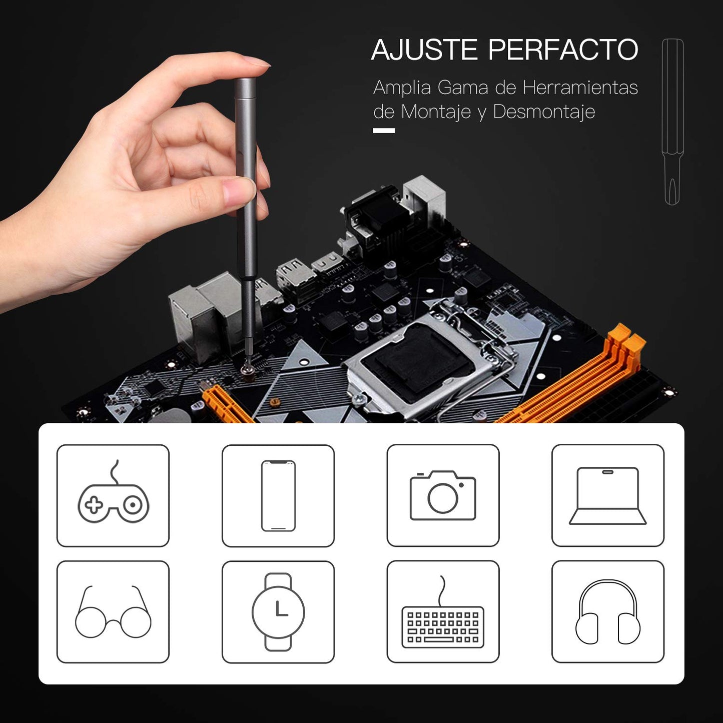 Juego de Desarmadores Precisión SOJITAS 67 en 1 con Puntas para Celulares, Laptop, Controles y más Herramientas magnéticas