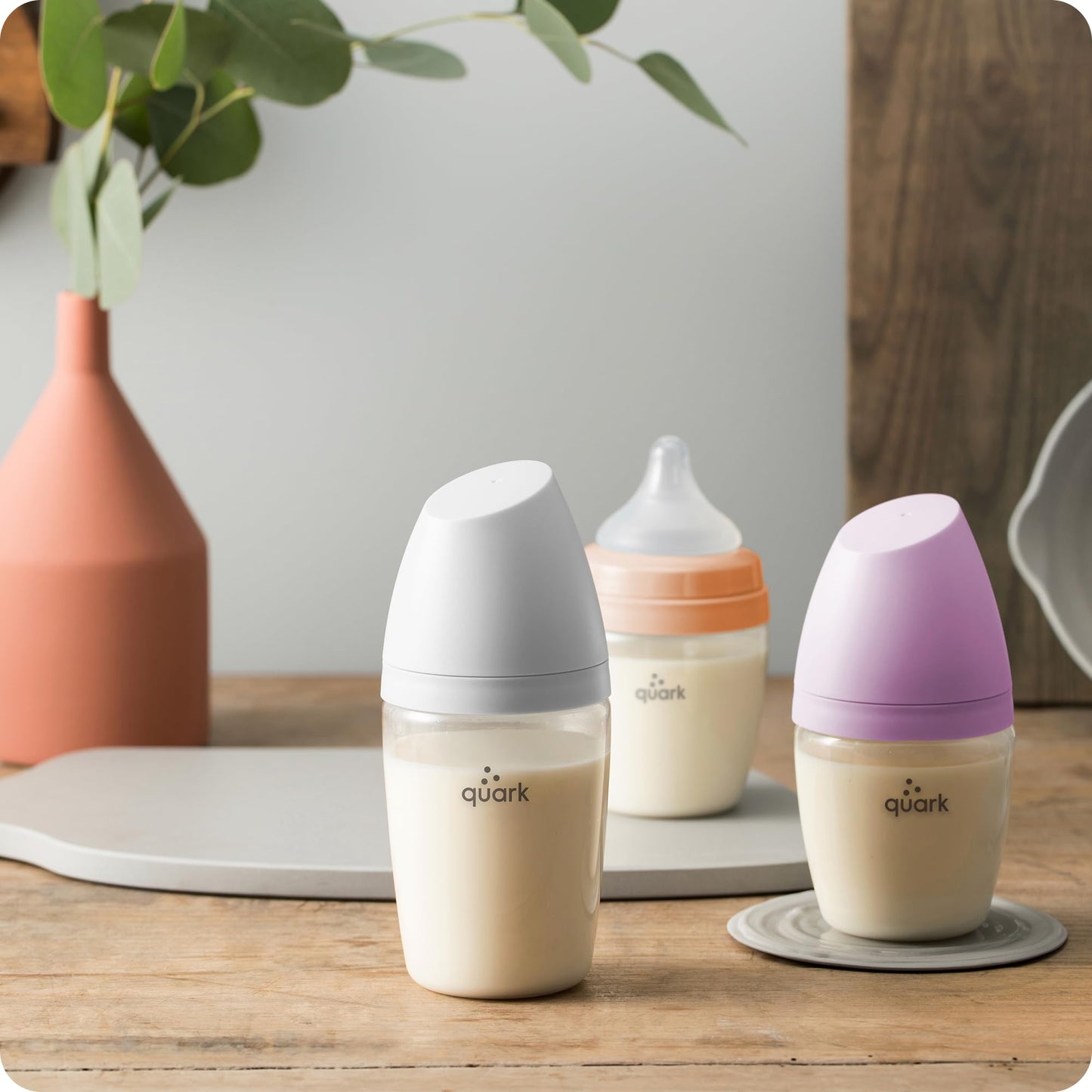 Quark Minibiberón Buubibottle De Flujo Lento Para Recién Nacidos - Con Tetina Anticólicos Realfeel Para Simular La Lactancia Materna - Sin Bpa, Pvc Ni Toxinas - Biberón De 147 Ml Con Tapa, Paquete De