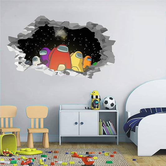 Pegatinas Unicorn Among Us Impermeables para Decoración de Pared en Dormitorio para Niños