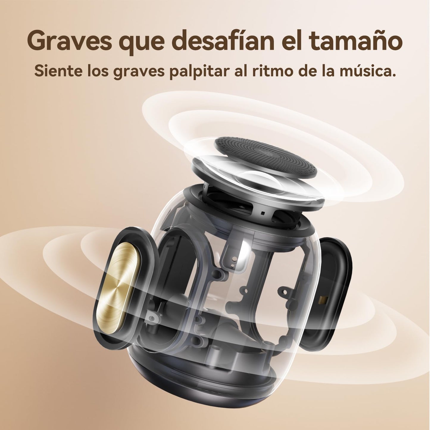 Tronsmart T8 Mini Bocina Bluetooth Portátil, Sonido equilibrado en 360°, IPX7, hasta 20 Horas de batería (Negro)