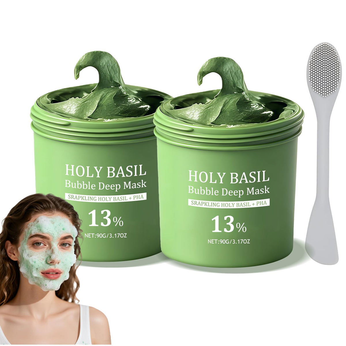CHUNUO 180 g Bubble Mascarilla Limpiadora Profunda con cuchara