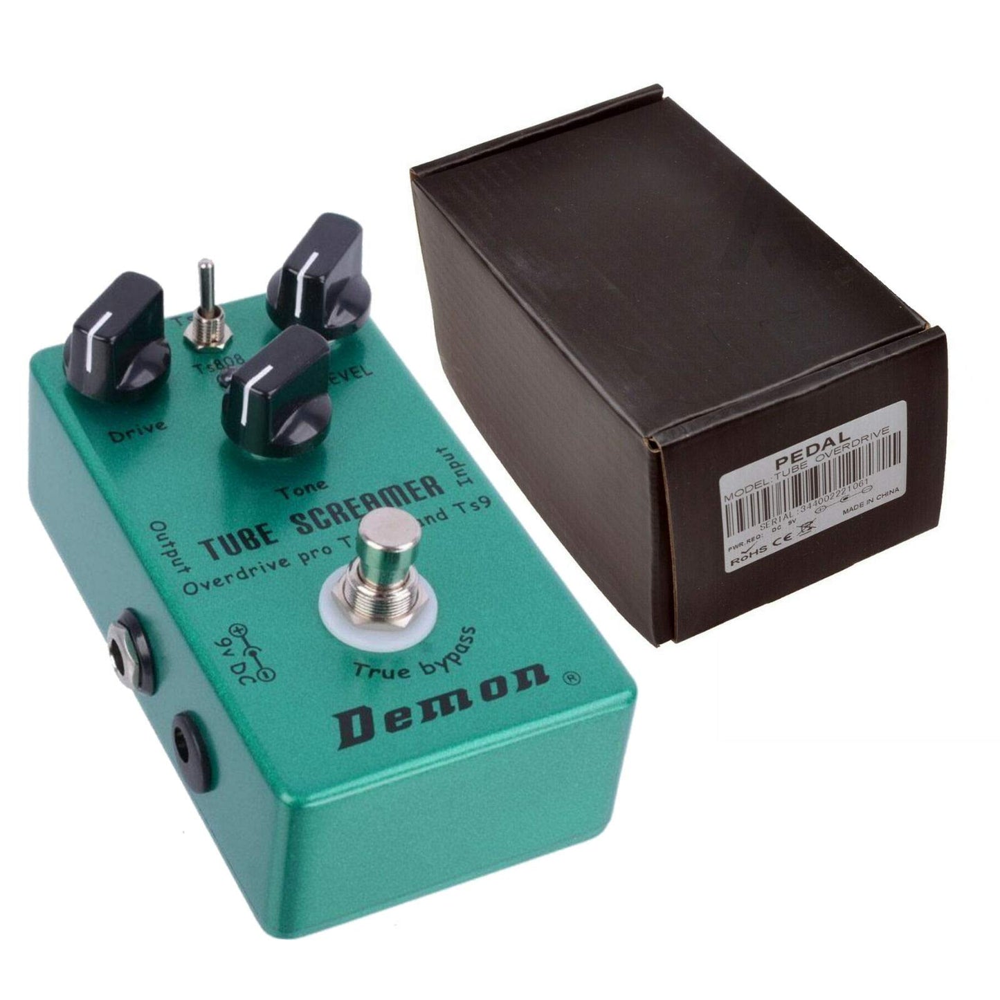 Pedal de Overdrive Mosky Ts808 y Ts9 Verde Doble Función True Bypass