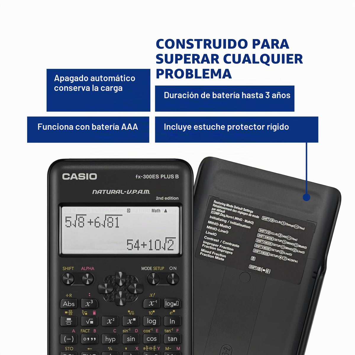 Calculadora Científica Casio Blanco FX-300ESPLSB-WAIT