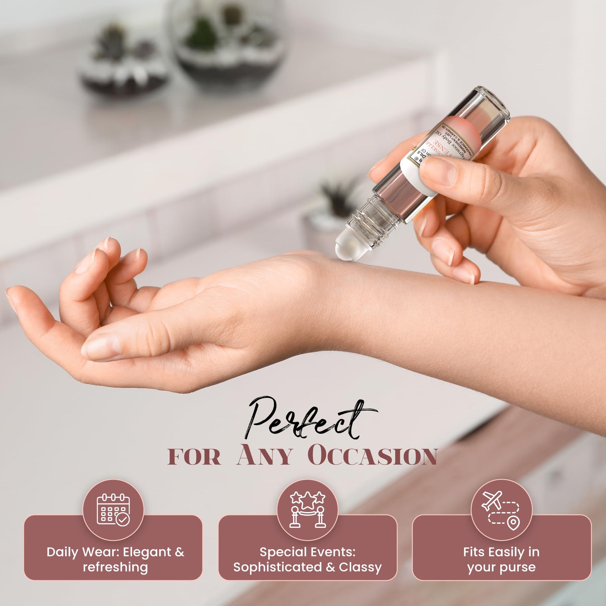 MoBetter Fragrance Oils ' Our Impression of C o c o Mademoiselle Intense para mujeres, fragancia de aceite corporal de 1/3 onzas, rollo en botella de vidrio