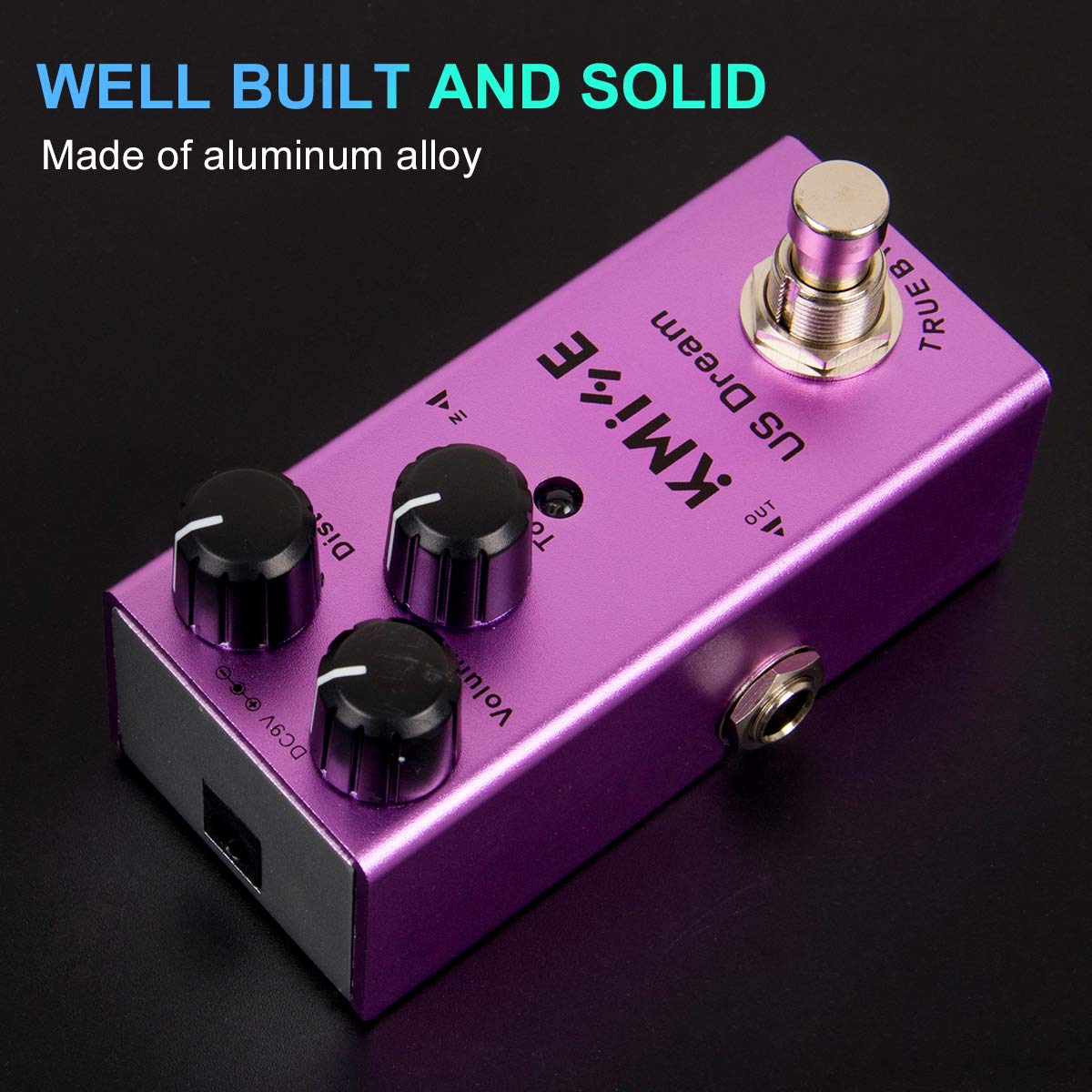 lotmusic Pedal de efectos de guitarra eléctrica Mini tipo único DC 9V True Bypass (US Dream)