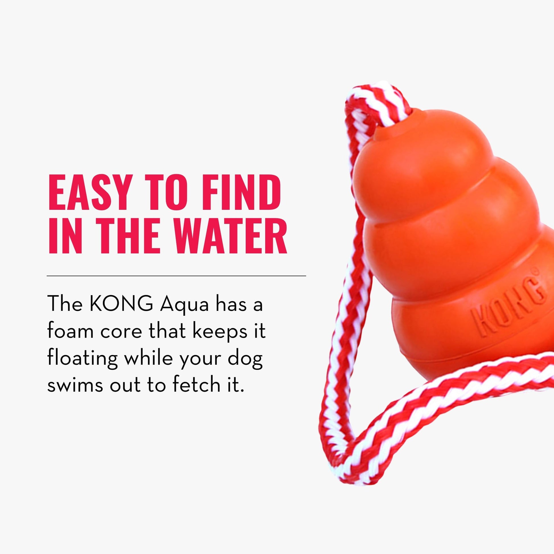 Kong Interactive Aqua Toy, Color Naranja, Mediano