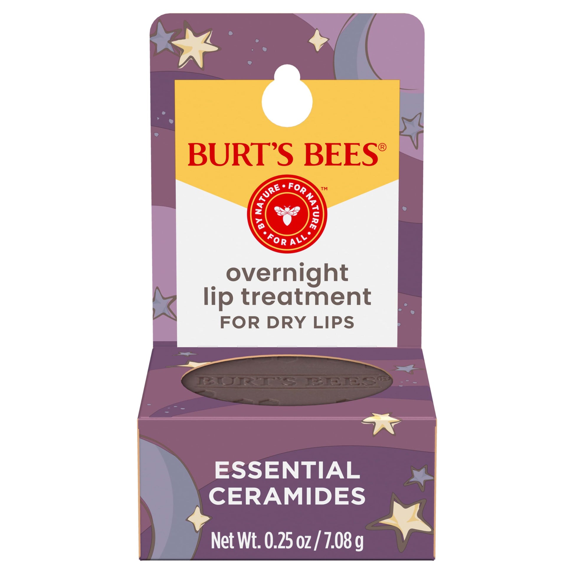 Burt's Bees 100% Natural Overnight Intensive Lip Treatment, Ultra-Conditioning Lip Care, 0.25 ounce
