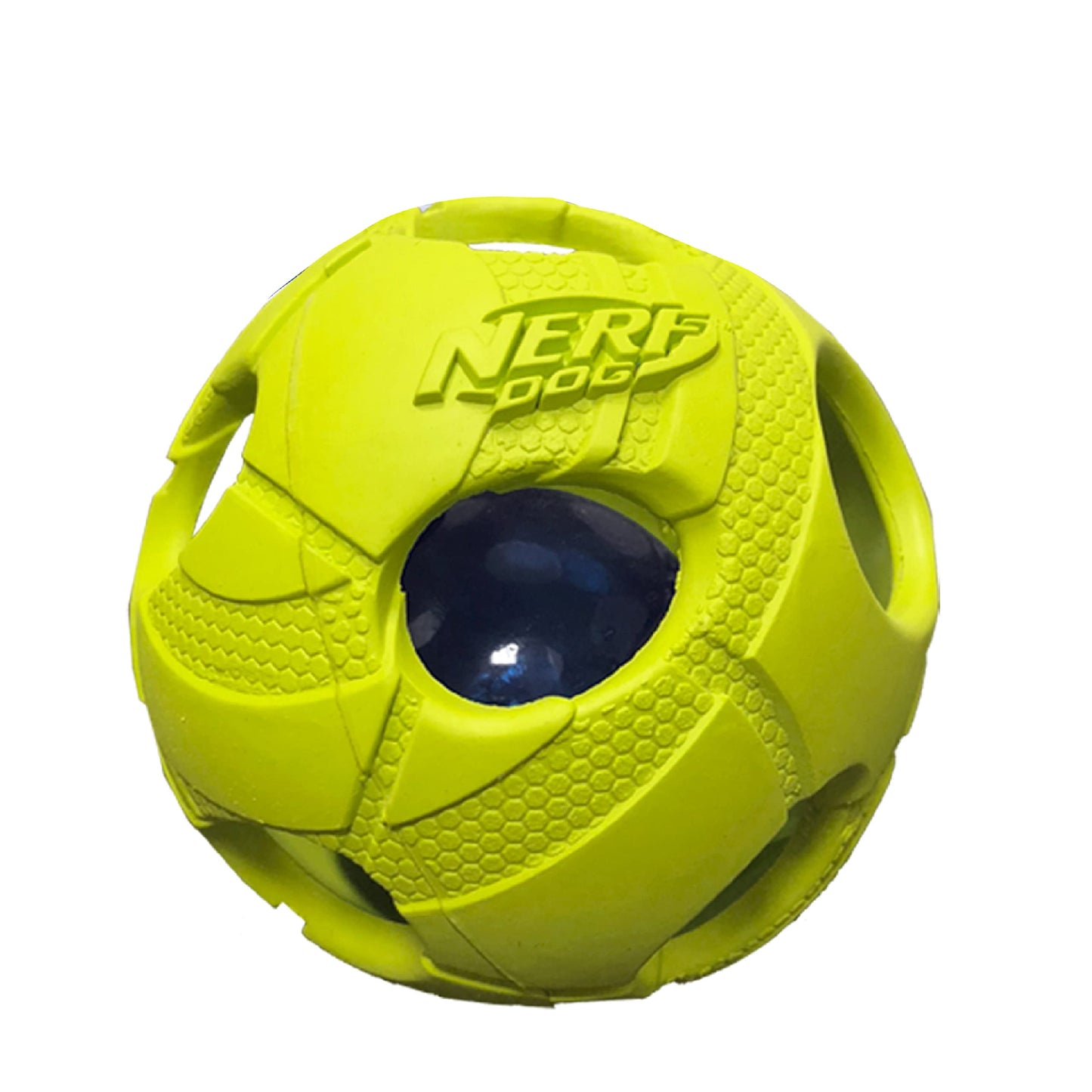 Juguete para Perro Nerf Dog Verde con LED Interactivo, Ligero y Resistente al Agua para Razas Medianas o Grandes