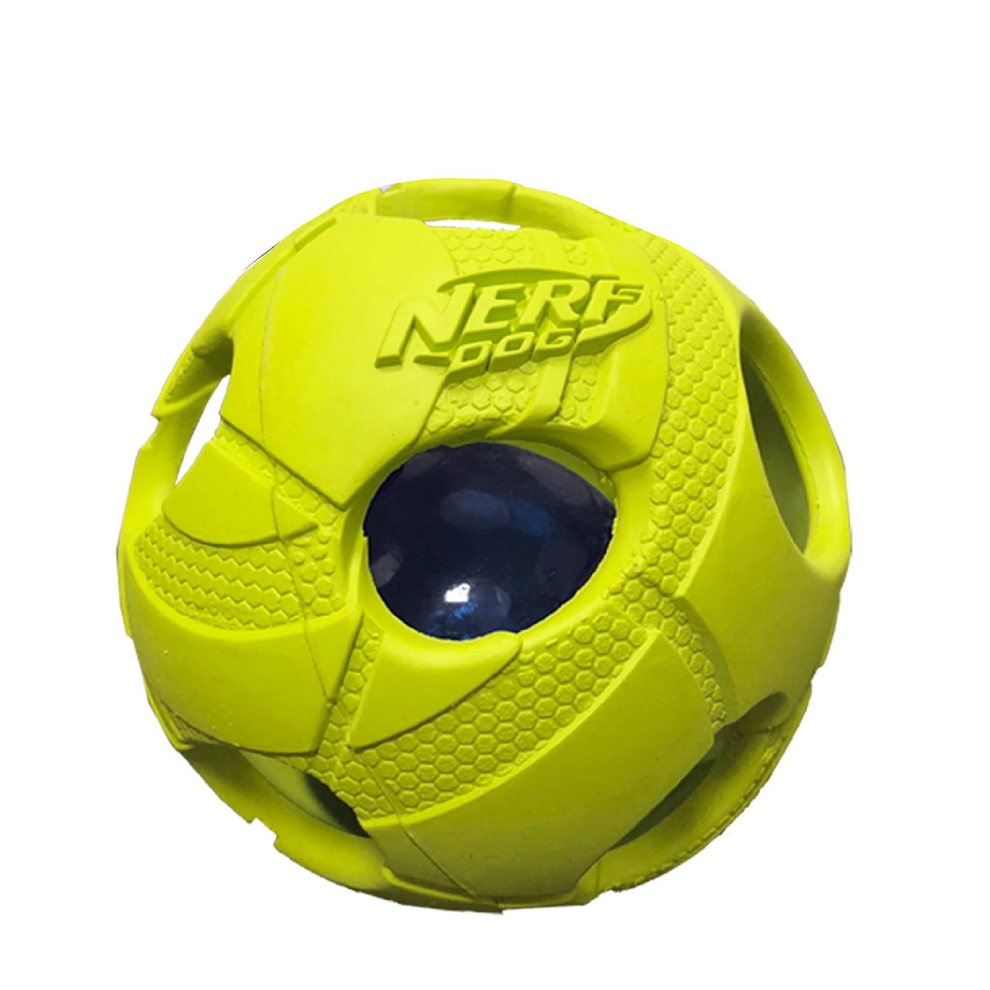 Juguete para Perro Nerf Dog Verde con LED Interactivo, Ligero y Resistente al Agua para Razas Medianas o Grandes