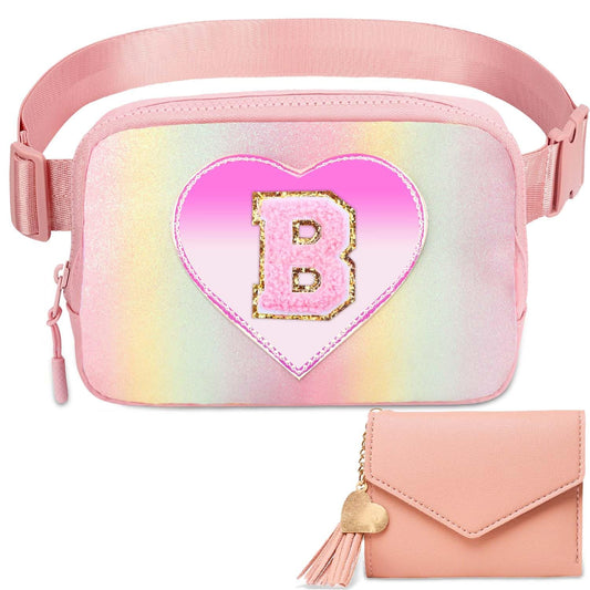 Kejea Riñonera Cruzada para Niñas y Mujeres, 8 a 12 Años, Rosa (Glitter Pink), B Taza
