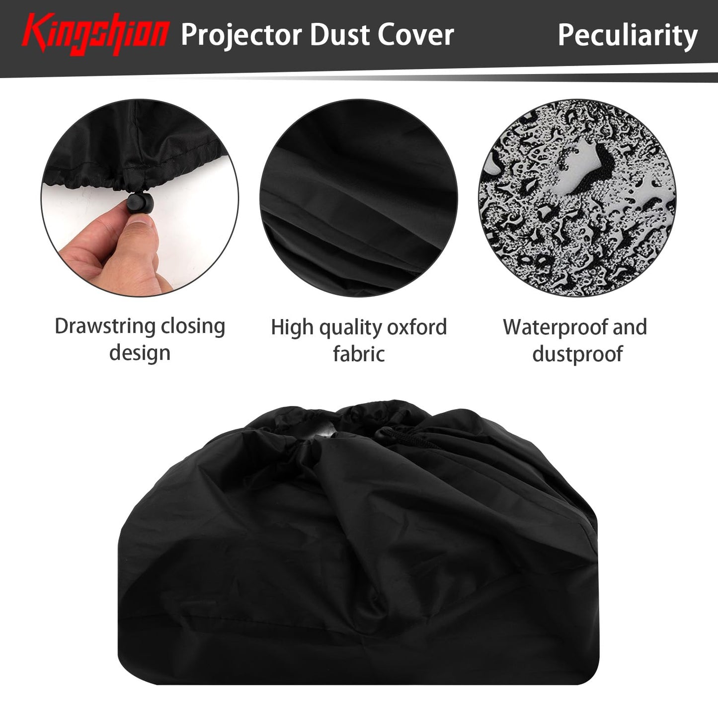 Funda para Proyector Kingshion Negra Resistente al Agua de 13.7 Pulgadas para Montaje en Techo