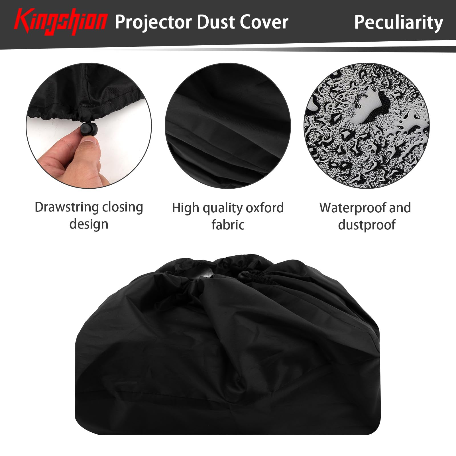 Funda para Proyector Kingshion Negra Resistente al Agua de 13.7 Pulgadas para Montaje en Techo