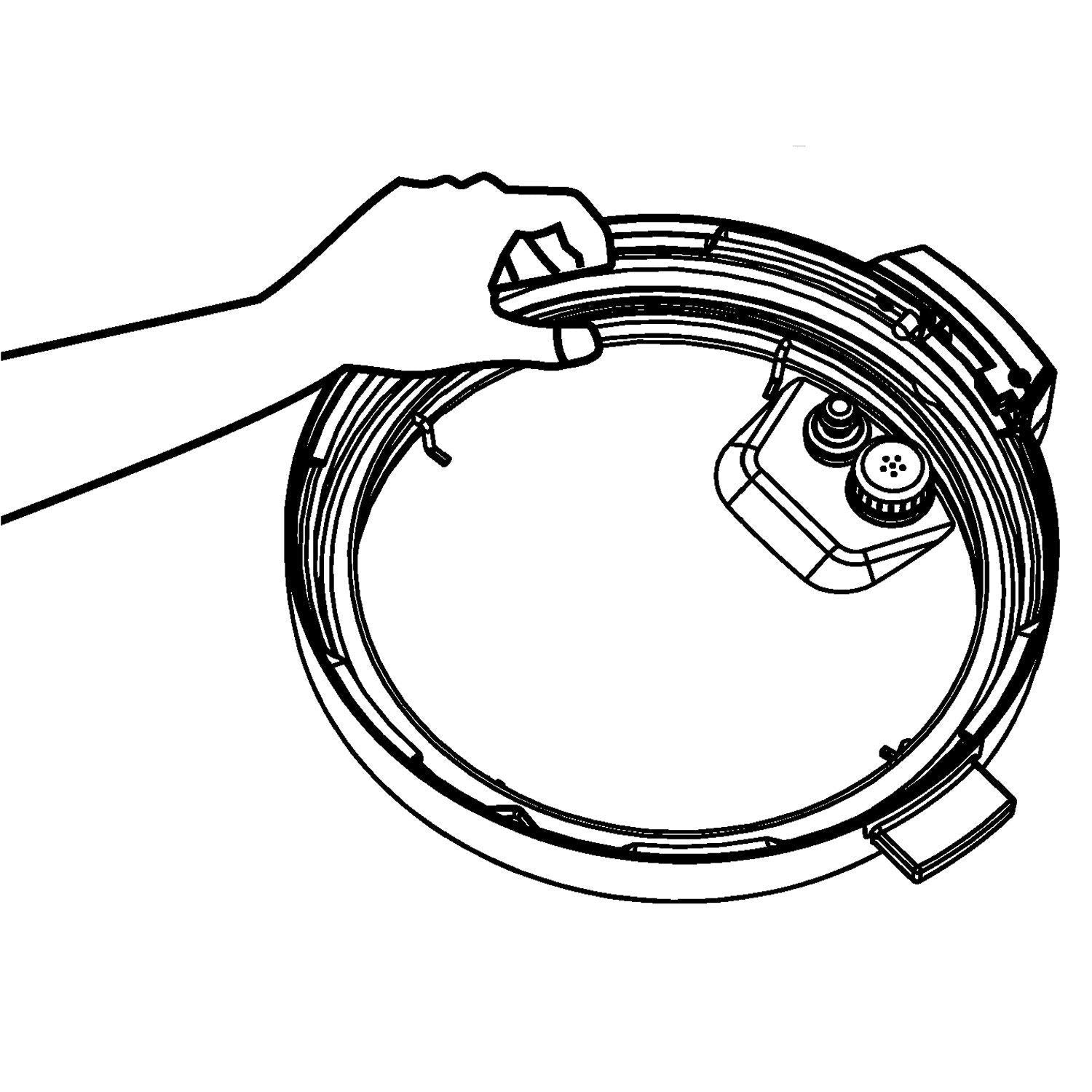 Anillo de sellado GJS Gourmet compatible con FARBERWARE de 6 cuartos de galón, 7 en 1 programable modelo WM-CS6004W". Este anillo no es creado o vendido por Farberware.