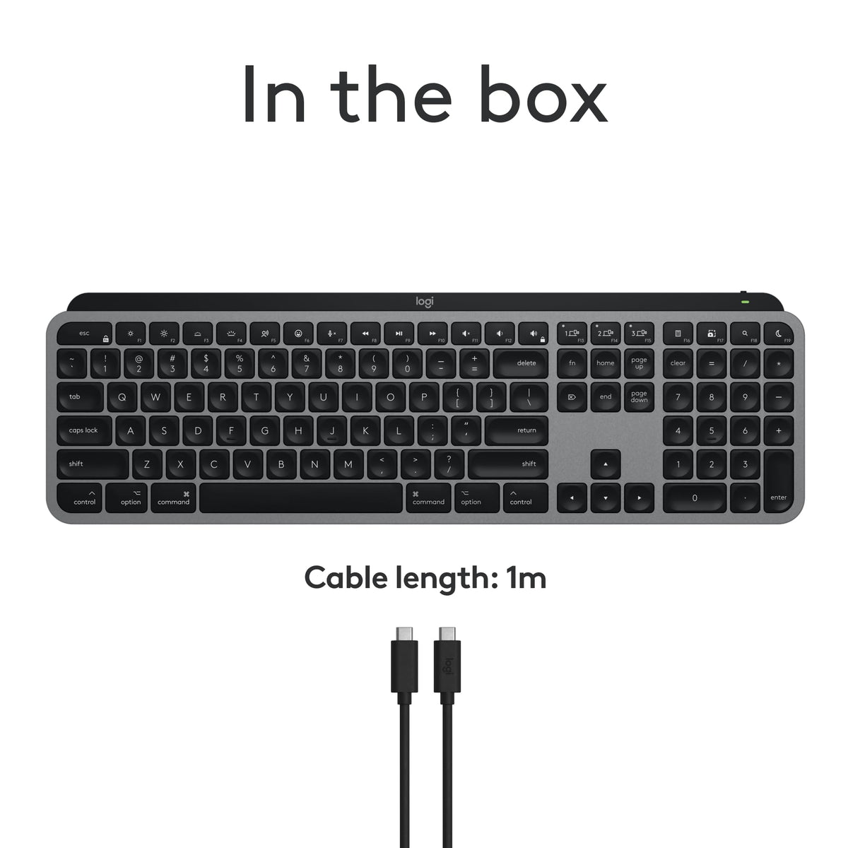 Teclado inalámbrico Logitech MX Keys S gris escritura precisa para MacBook e iMac