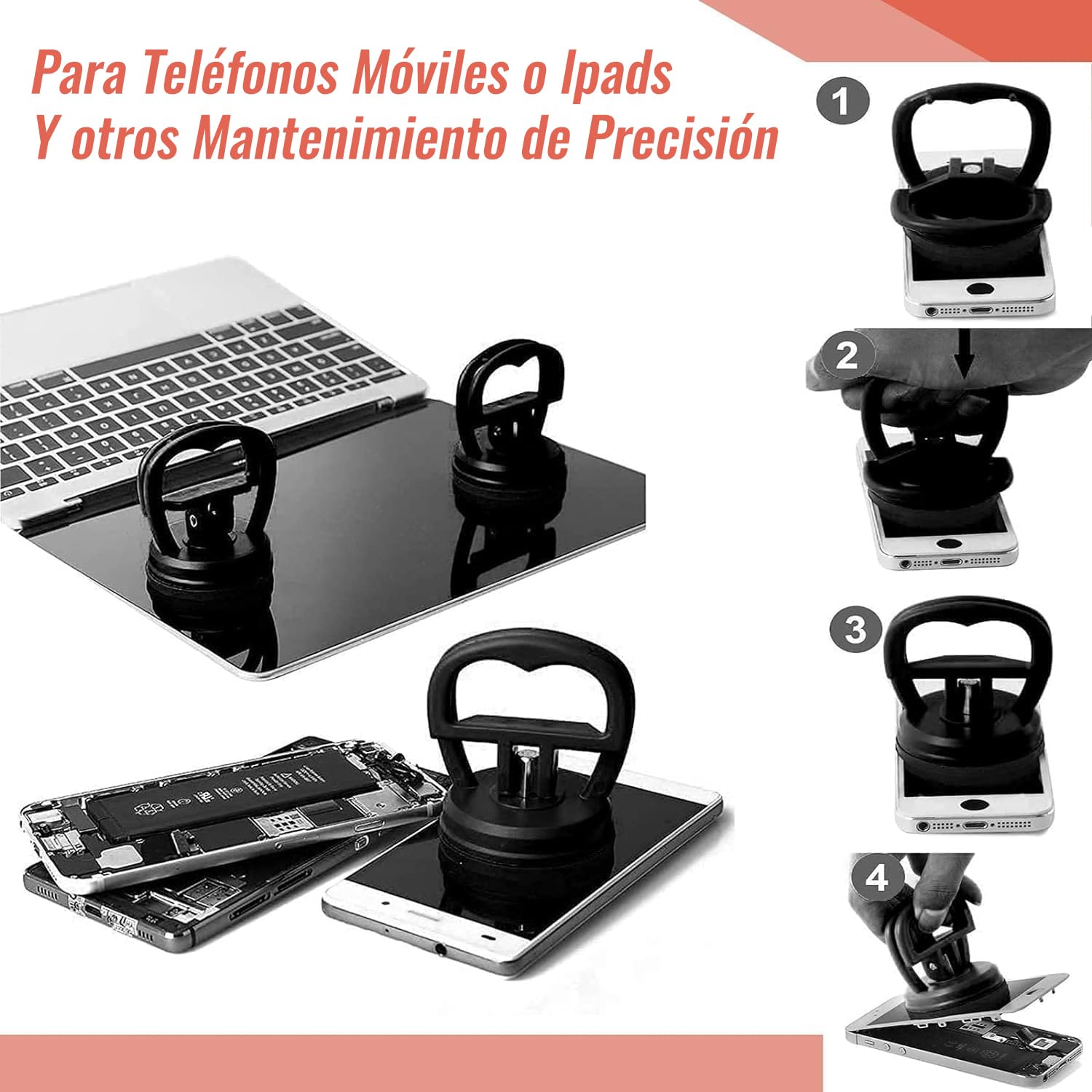 Desabollador de Coches 3 Piezas Potente Herramienta para Reparar Desabolladuras Cristales y Baldosas