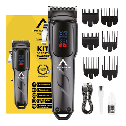 Rasuradora THE ICON LAB Negro LCD Inalámbrica para Hombre