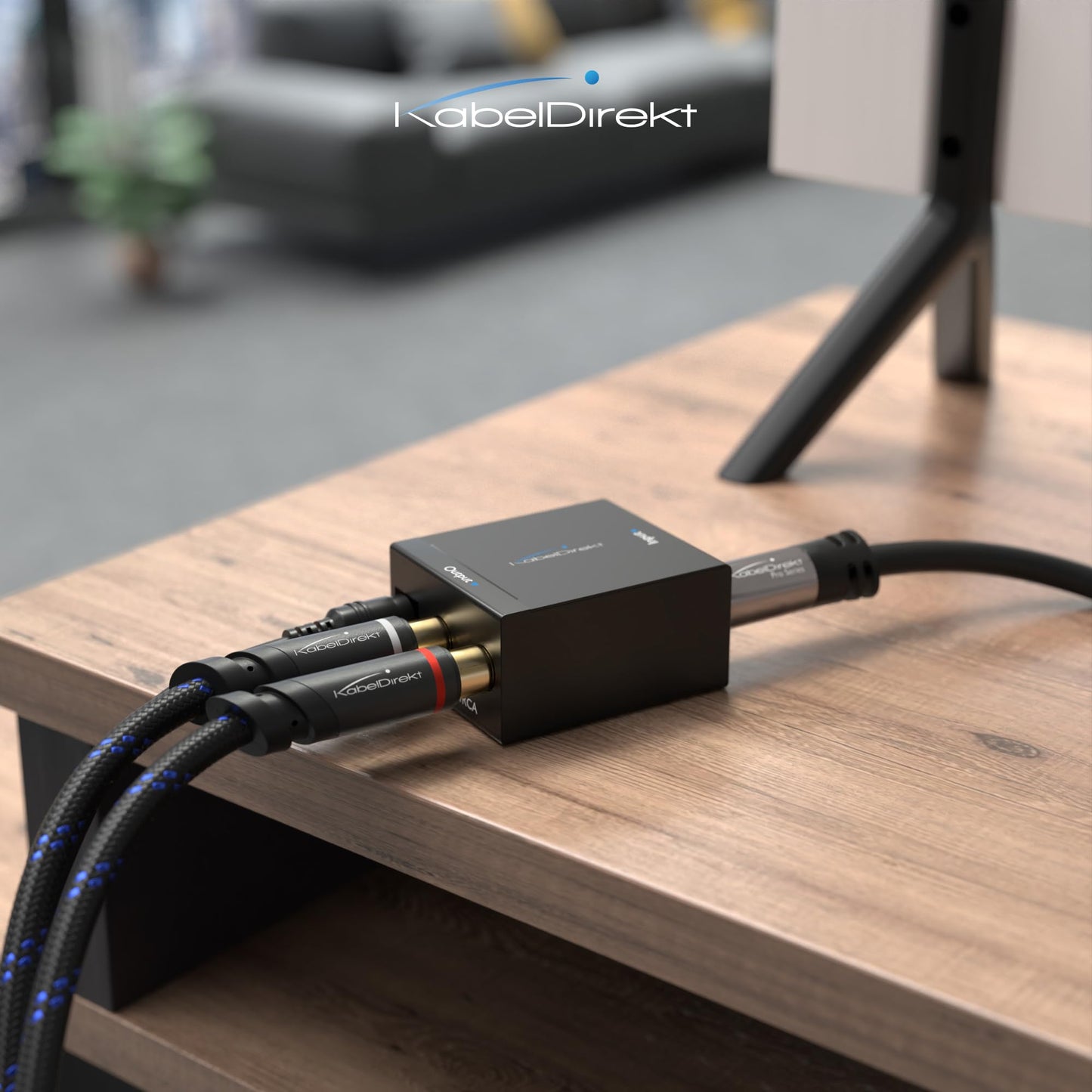 KabelDirekt – Cable audio estéreo – 6ft/2m – 2×2 RCA, trenzado