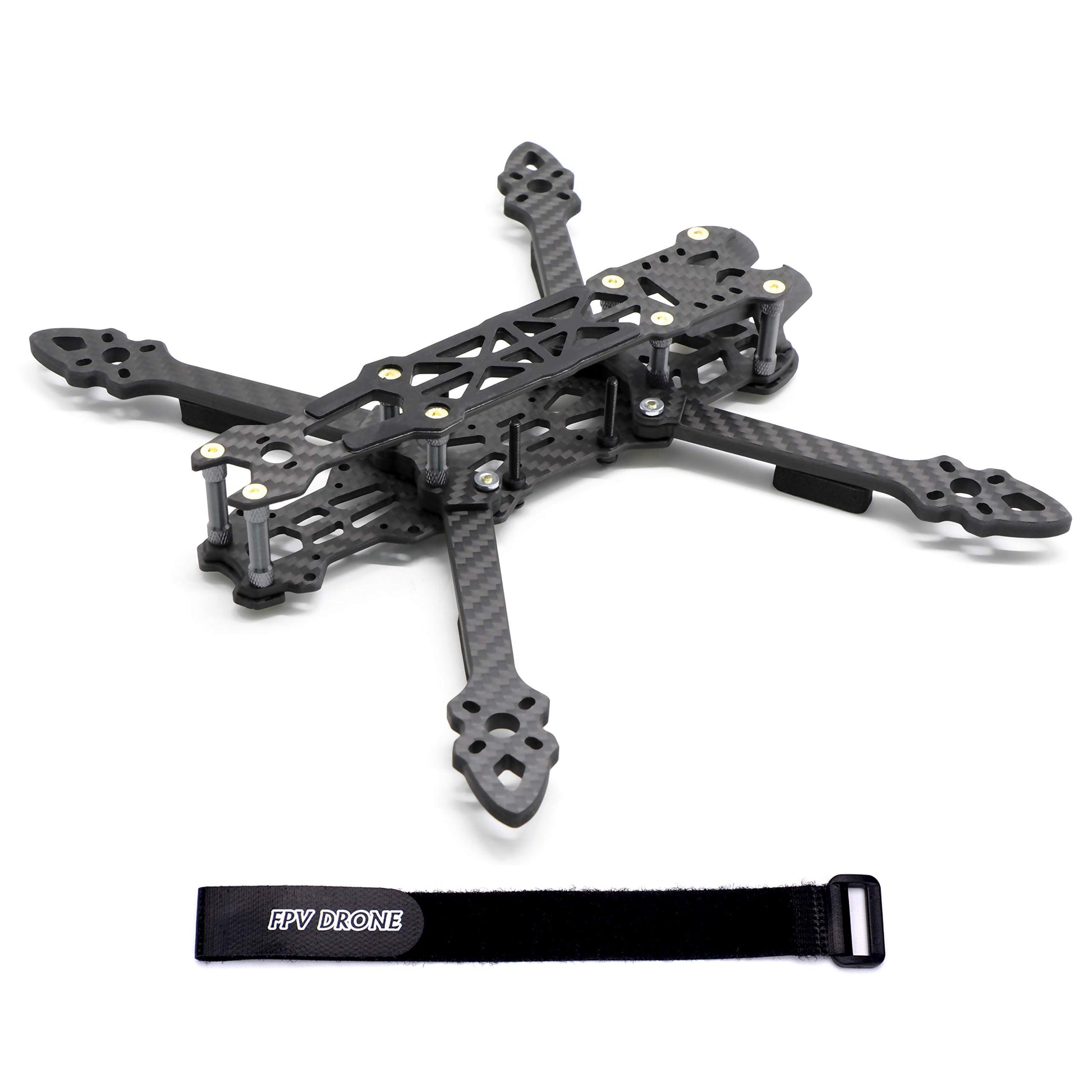 FPVDrone FPV Racing Drone - Marco de fibra de carbono de 5 pulgadas Quadcopter Freestyle Frame Kit con correa de batería Lipo