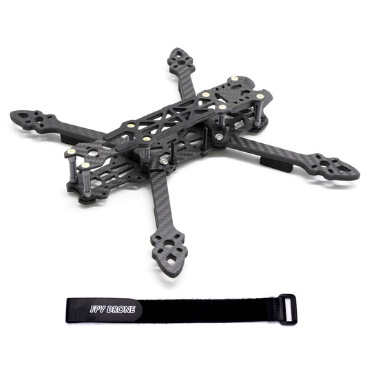 FPVDrone FPV Racing Drone - Marco de fibra de carbono de 5 pulgadas Quadcopter Freestyle Frame Kit con correa de batería Lipo