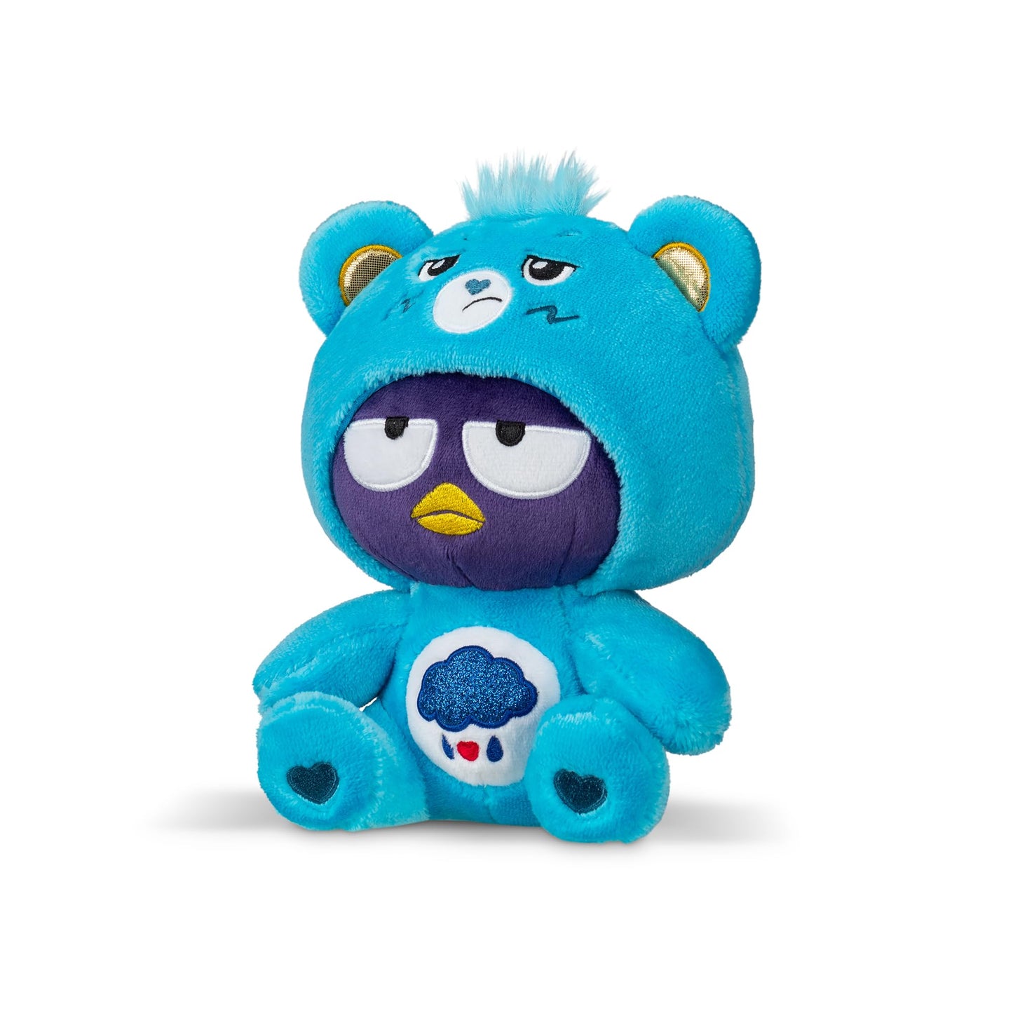 Care Bears Badtz-Maru Muñeco de Peluche Vestido de Oso Gruñón de 23 cm, Azul, Suave y abrazable, Apto para niñas y niños, empleados, coleccionistas, a Partir de los 4 años de Edad