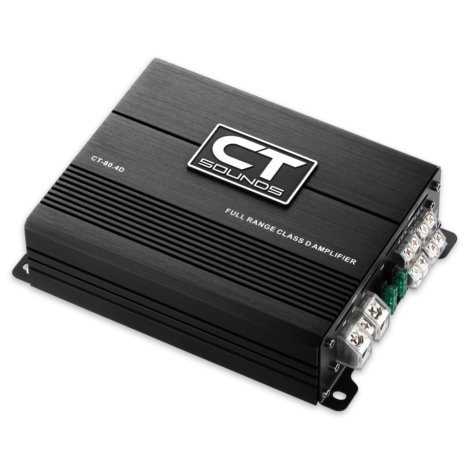 CT Sounds CT-80.4D - Amplificador de audio para coche, clase D de 4 canales, 480 vatios RMS