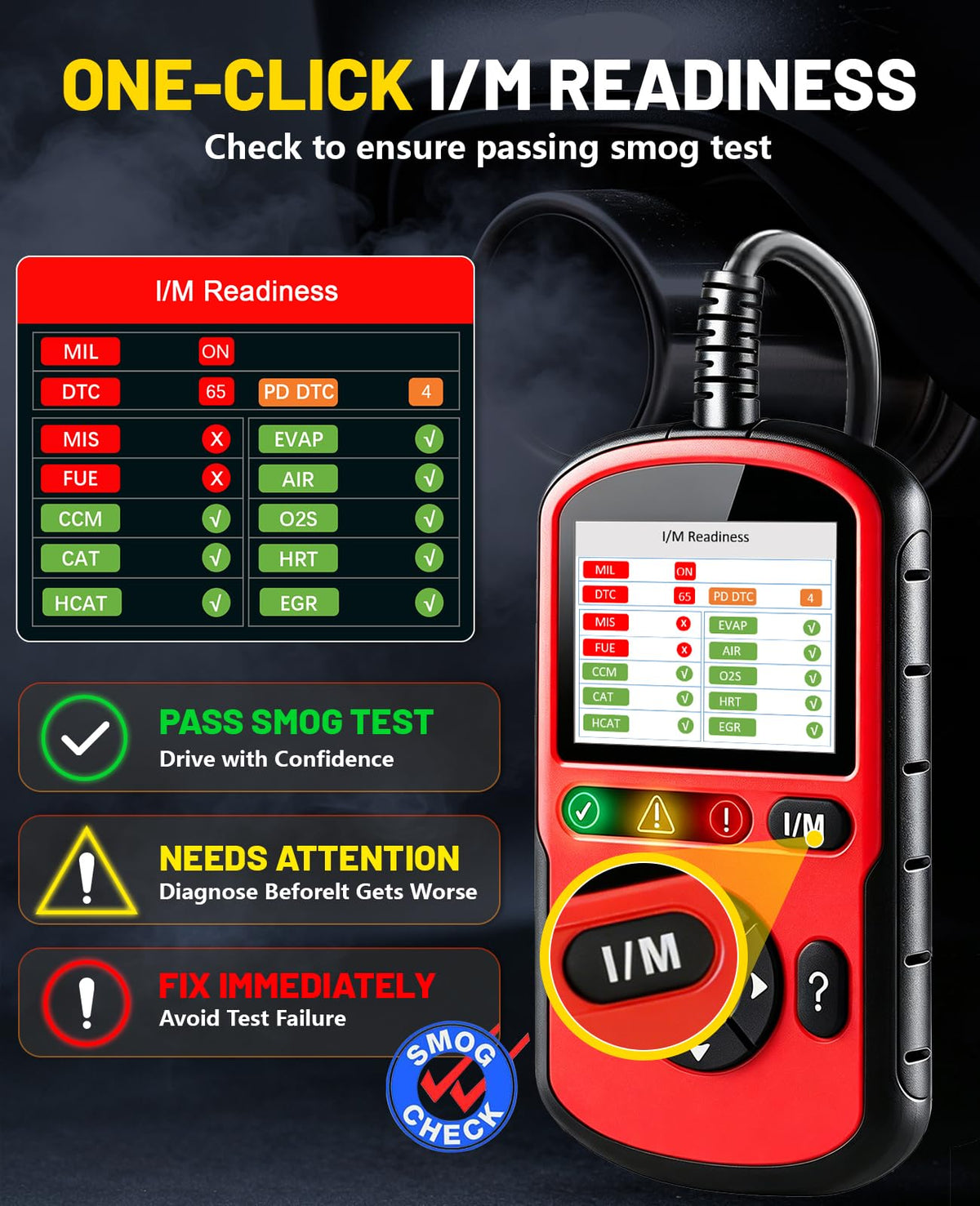 Escáner OBD2 AutoLink AL549 Autel Rojo Versión Mejorada para Coche