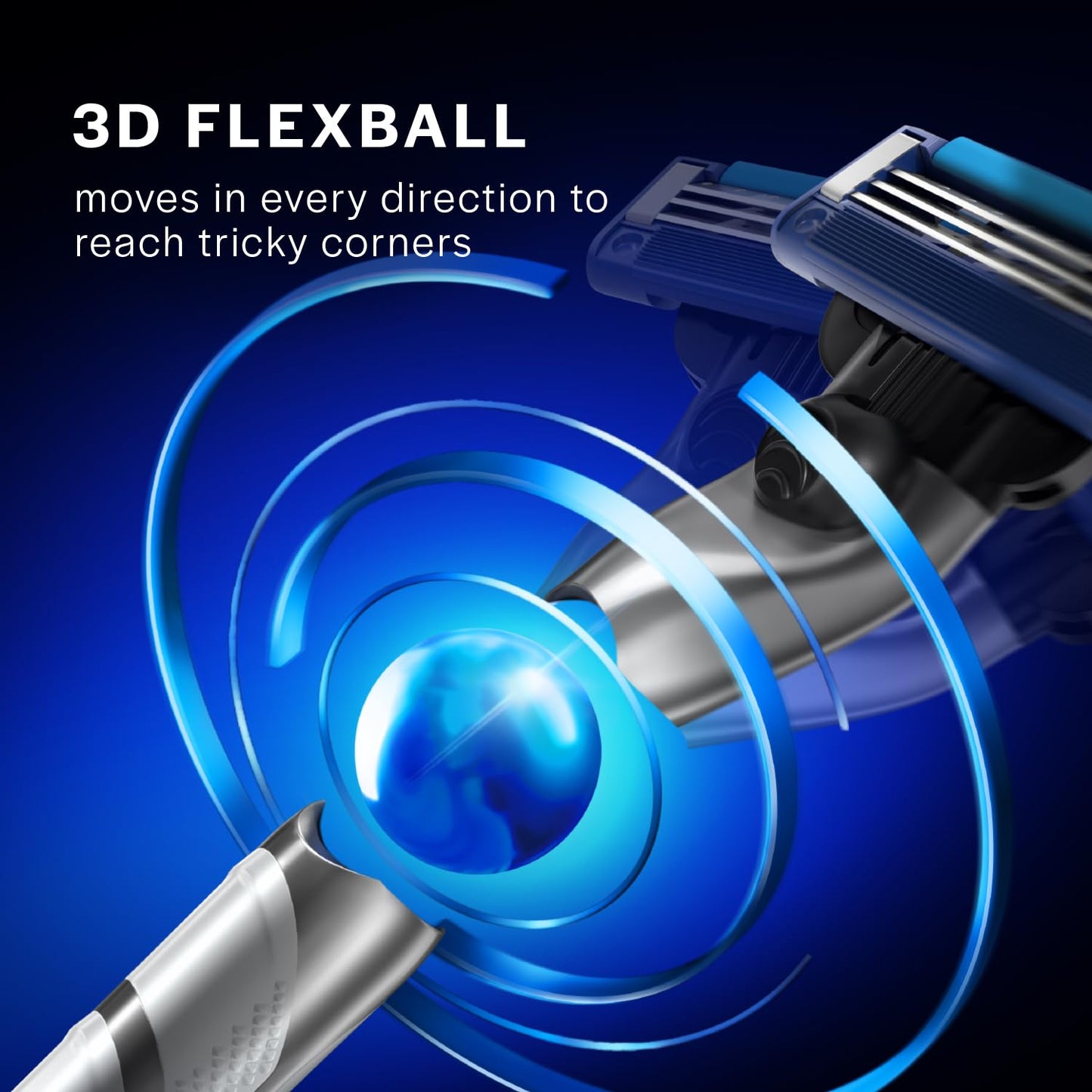 Gillette Mach3 Turbo - Maquinilla de afeitar para hombre con tecnología Flexball