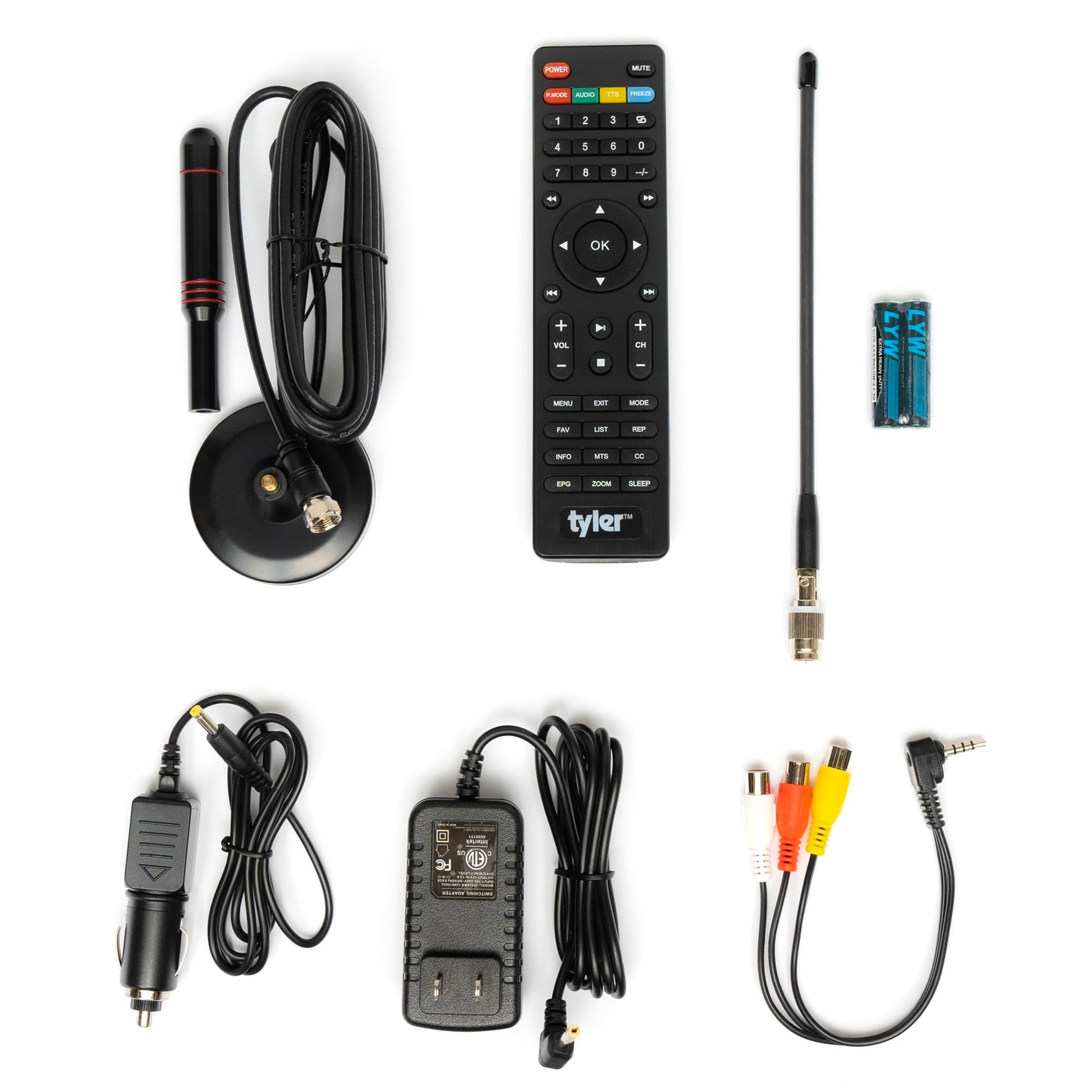 Monitor LCD Portátil Tyler 16 Pulgadas HD 1080p con Batería y Soporte Integrado para Coche y Viajes