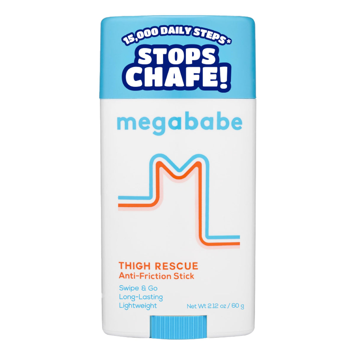 Megababe - Barra antirozaduras para rescate de muslos | Evita rozaduras e irritación de la piel | Muslos, brazos, líneas de brasier y más | 2.2 onzas (paquete de 1)