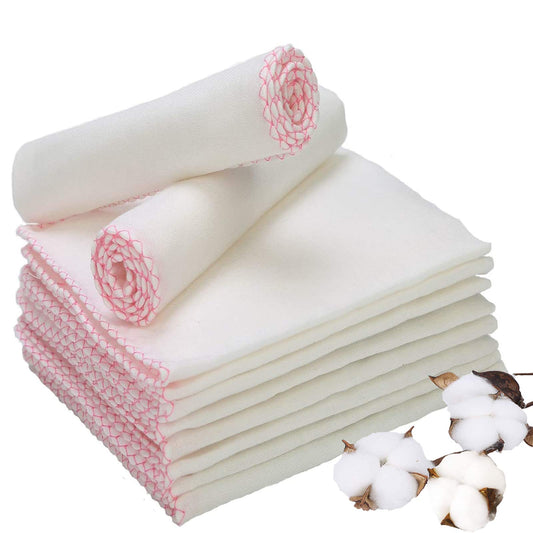 Yaosan- Paquete de 20 paños de muselina ecológicos para limpieza facial, de algodón suave, reutilizables, para quitar la suciedad de la cara