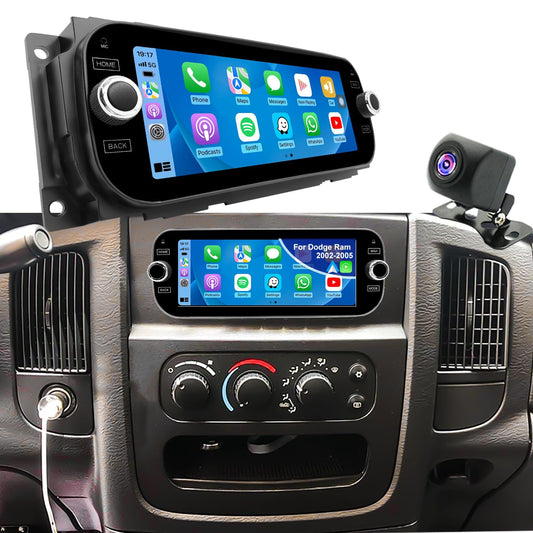 Radio Estéreo de Coche Carplay Android Auto GPS WiFi Cámara para Dodge Ram Jeep Wrangler Grand Cherokee Dakota