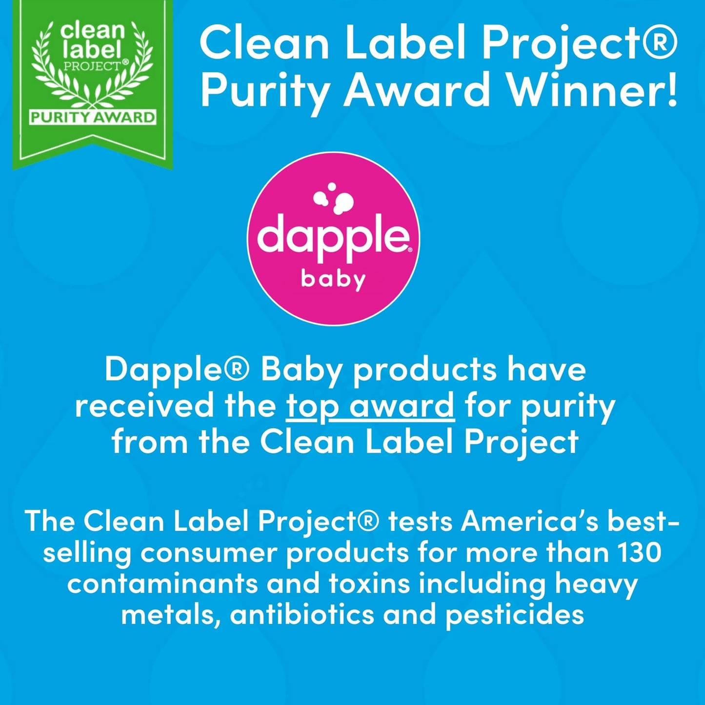 Dapple Baby, 25 unidades, sin fragancia, a base de plantas e hipoalergénicas, elimina los residuos de leche, no deja sabor, práctica bolsa para toallitas