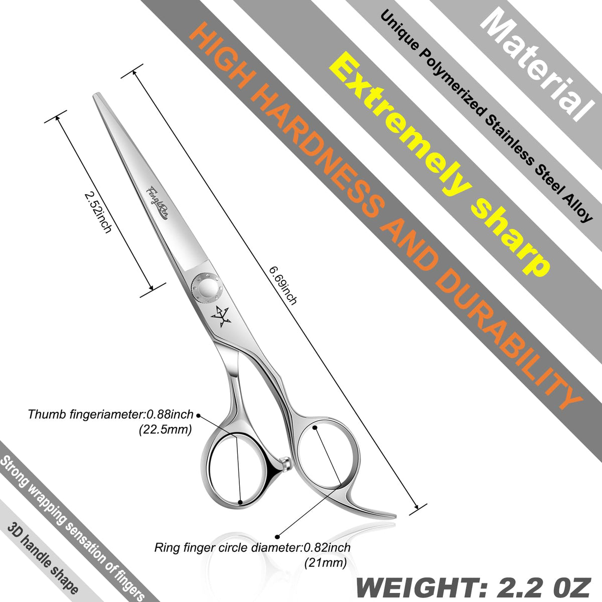 Fengliren Tijeras profesionales de alta gama extremadamente afiladas para cortar el pelo de peluquería tijeras de peluquería para cabello de 6 pulgadas de corte de pelo hechas de aleación de acero