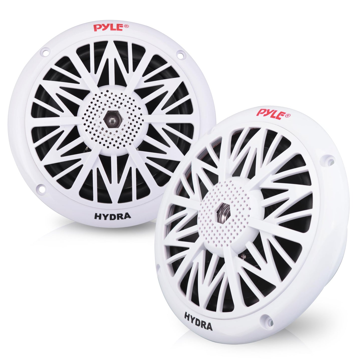 Pyle bocinas marinas dobles de 5.25 pulgadas. Sistema de sonido estéreo para exteriores resistente al agua. 2 vías. Potencia 150 W. 1 par.