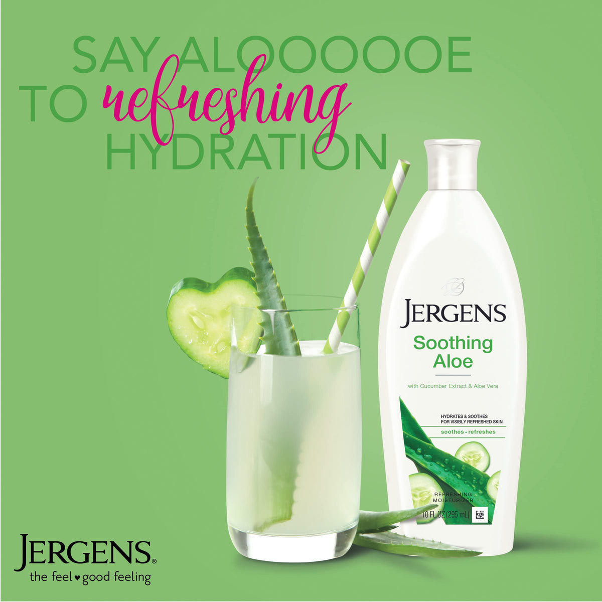 Jergens Loción de Aloe relajante, NA, 10 Fl Oz