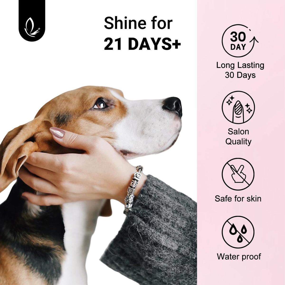 Sxvme Uñas Postizas De Acrílico Reutilizables Con Forma De Almendra, Uñas Postizas De Acrílico Reutilizables Con Forma De Donut Glaseado Brillante, Uñas Postizas De 1 Rosa Nude Almendra 0,03 Onzas Lí