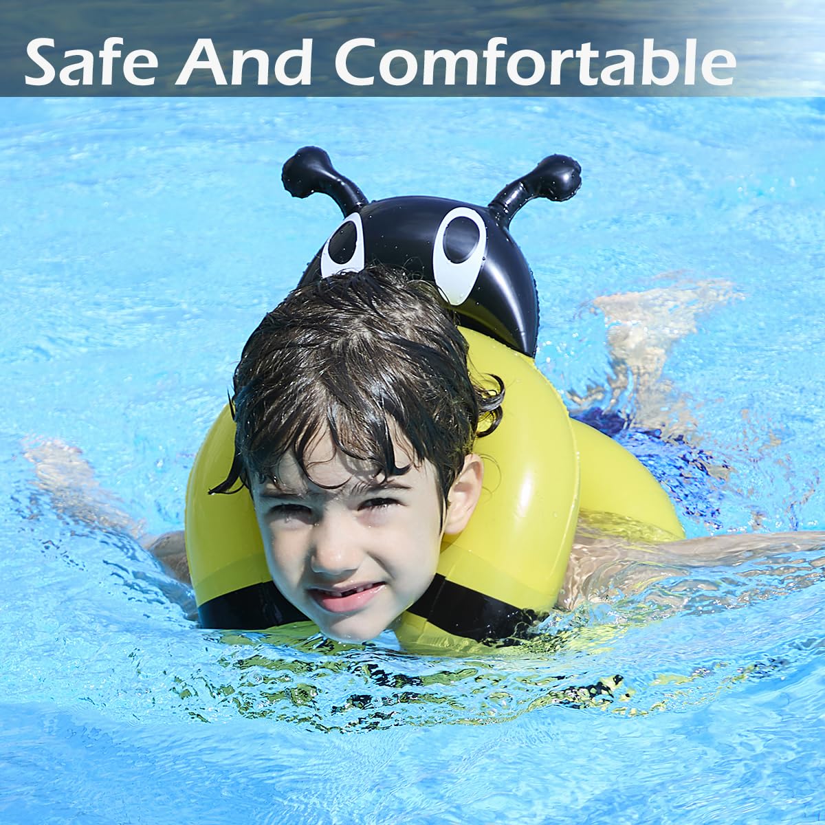 Hyfoo - Flotadores para niños y niñas de 3 a 6 años de edad, chaleco de natación inflable para niños, piscina de playa, aprender a nadar flotante, para peso de 33 a 50 libras