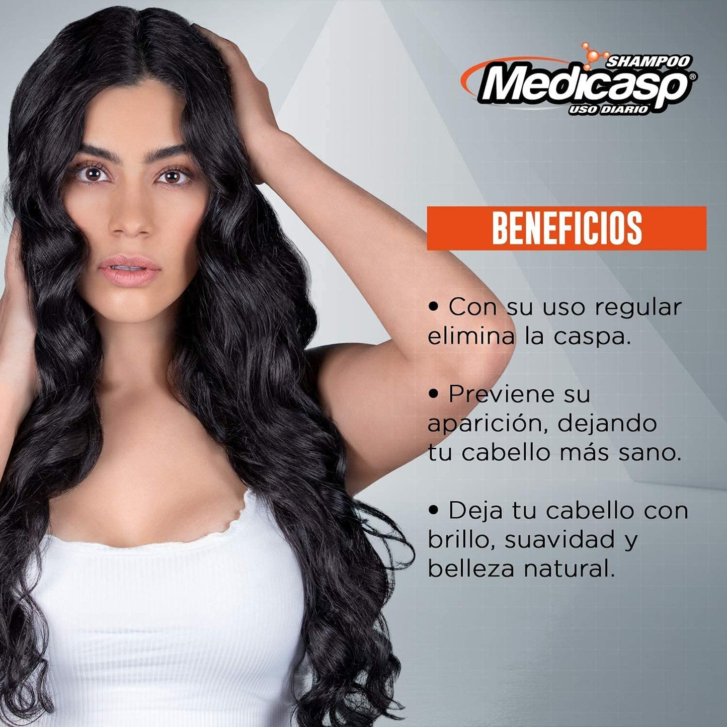 MEDICASP Shampoo Anticaspa Uso Diario 2 Botellas 130ml | Elimina Hongos, Alivia Picazón