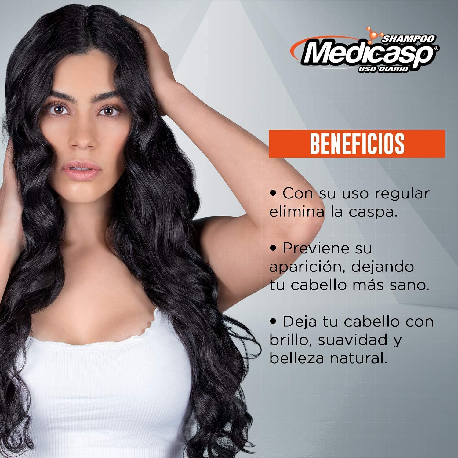 MEDICASP Shampoo Anticaspa Uso Diario 2 Botellas 130ml | Elimina Hongos, Alivia Picazón