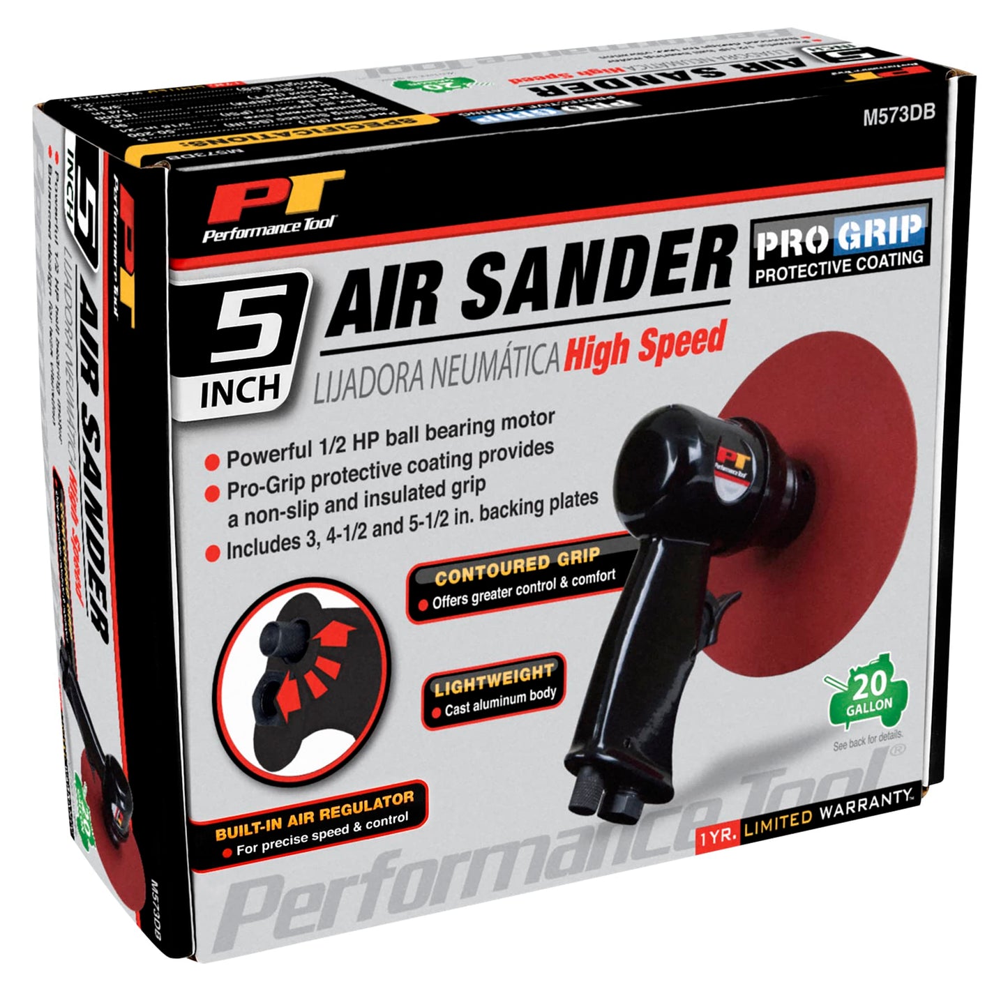 Lijadora de Alto Rendimiento Performance Tool 5 Pulgadas Alta Velocidad