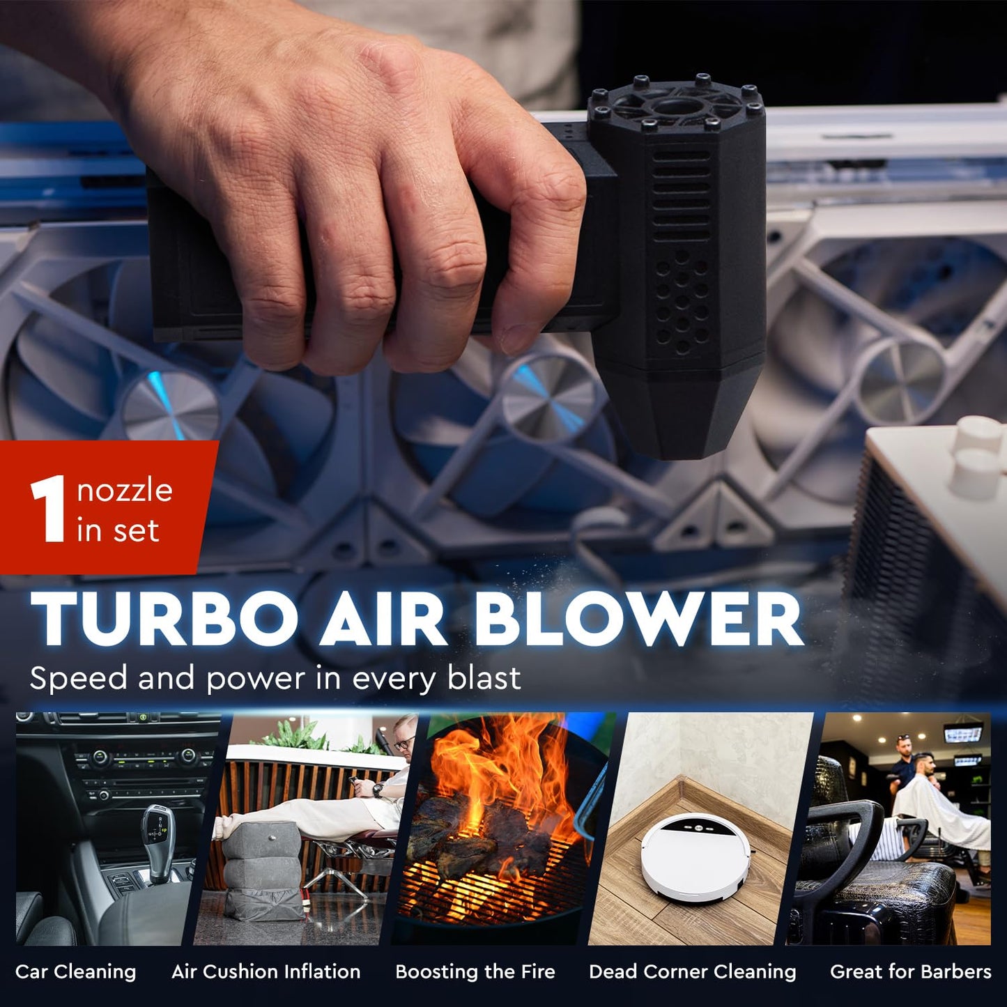 Plumero Eléctrico Turbojet 150000 RPM para Electrónica y Detalles del Coche inalámbrico