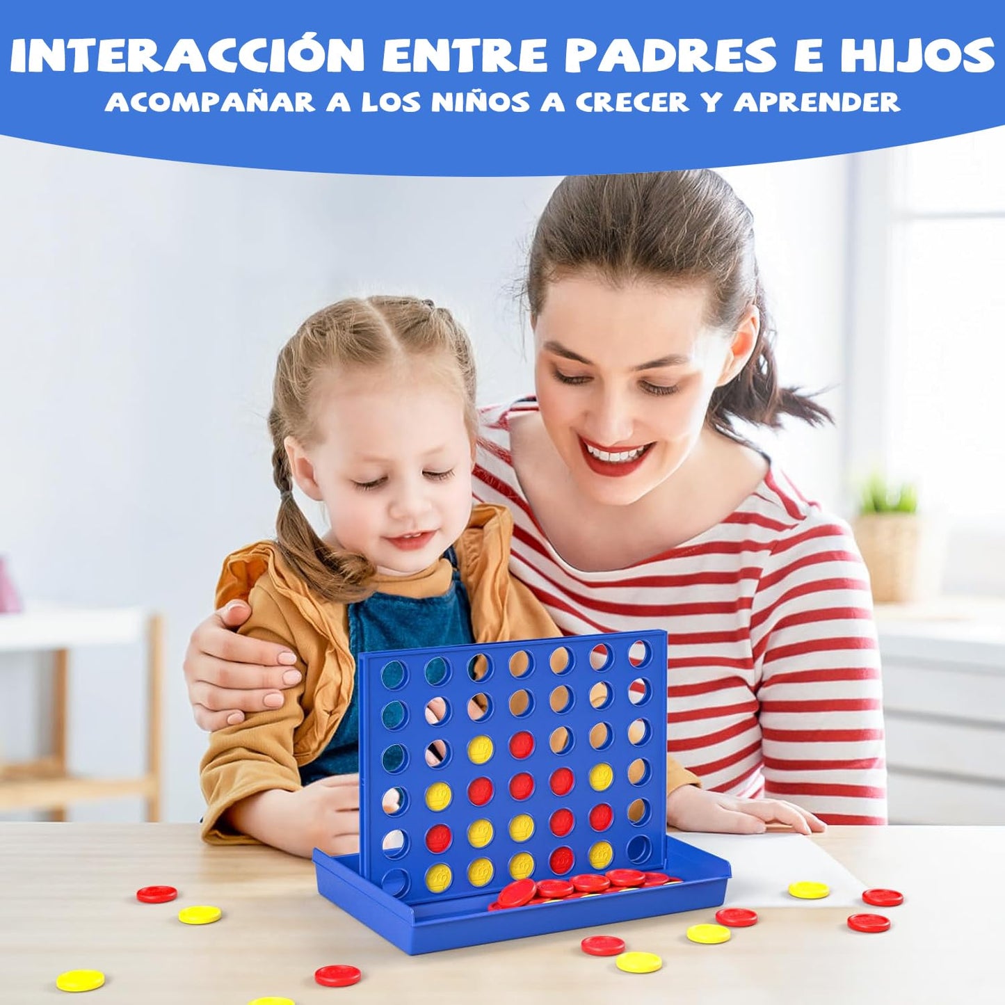 Juego de Mesa TYWGZVZ Clásico Conecta Estrategia para Niñas y Niños