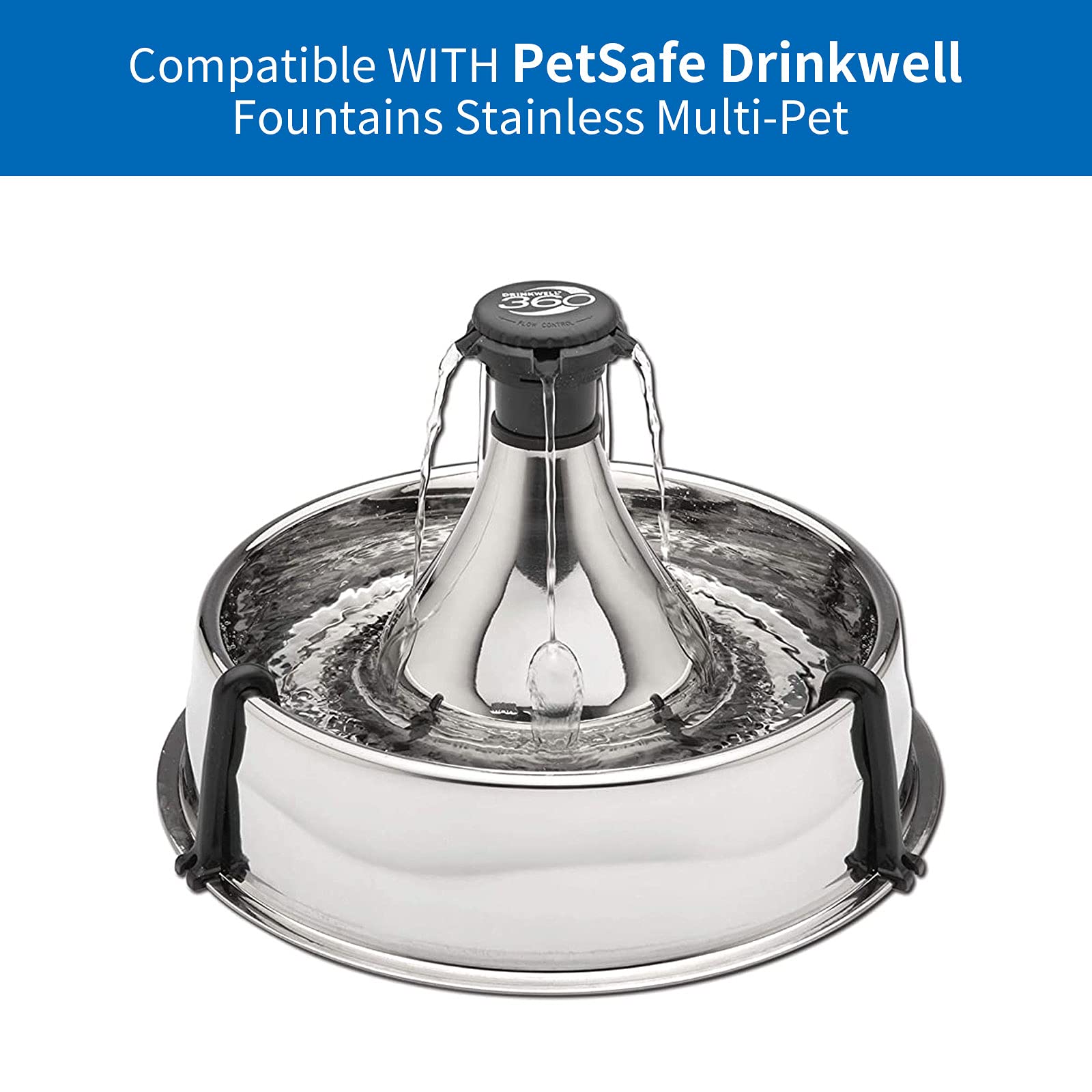 Filtros de Carbón y Prefiltros de Espuma MyfatBOSS para Petsafe Drinkwell Stainless Steel 360 Fuentes