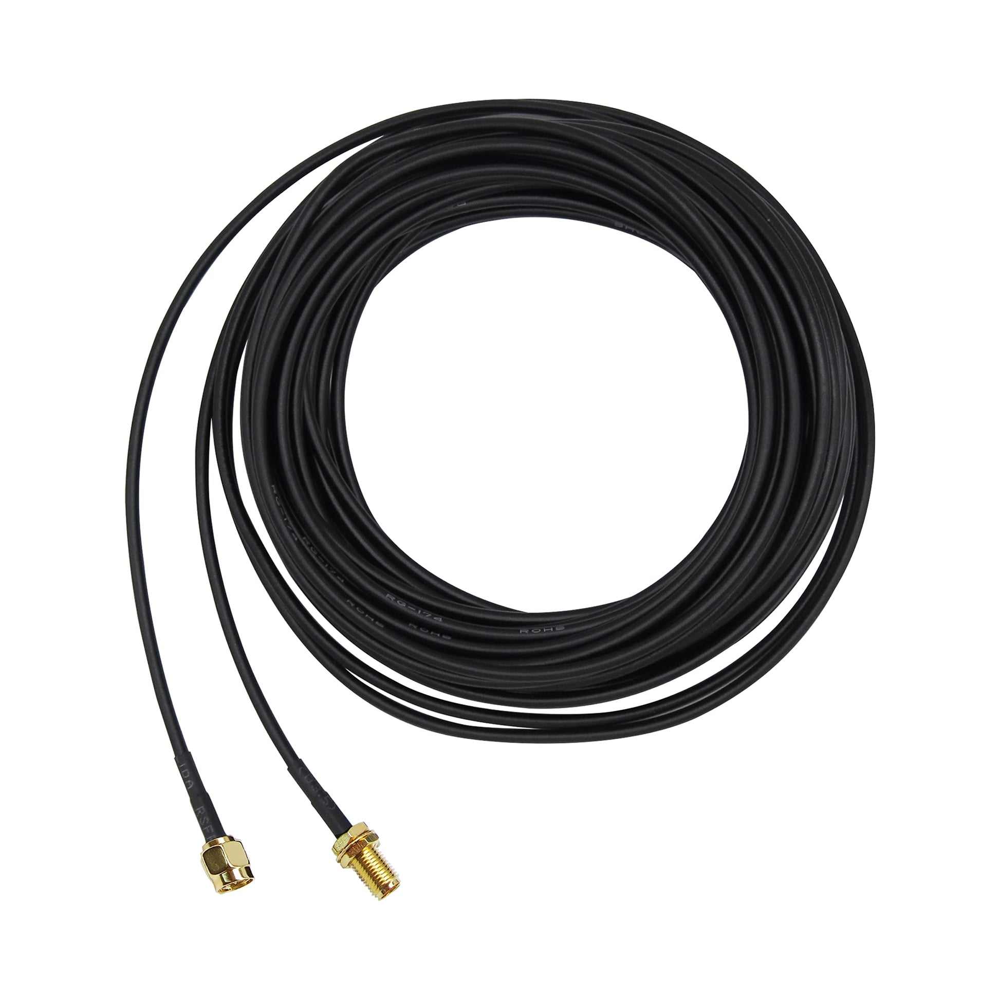 SMA macho a SMA hembra adaptador de antena coaxial RG174 de 33 pies de baja pérdida para sistema de red, sistema de seguridad, equipo SDR, LTE 4G 5G GPS WiFi Antenas