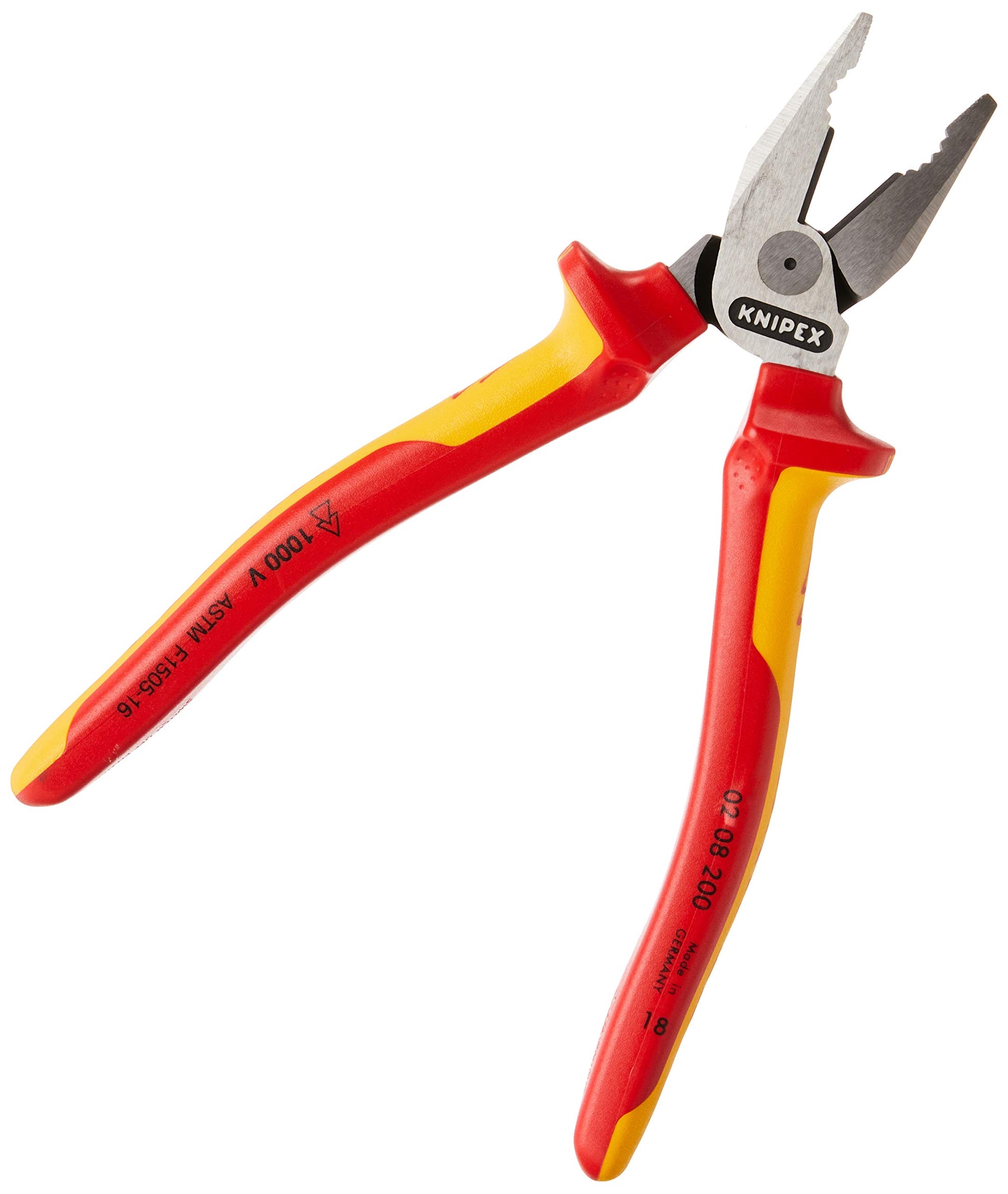 KNIPEX - Alicates de combinación de alto apalancamiento, aislados, cobre