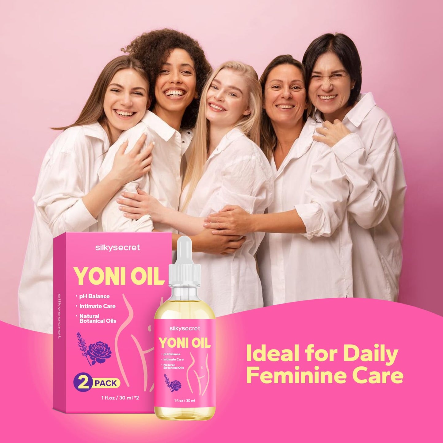 Pack de 2 Aceites Corporales Aromatizados para Higiene Femenina y Bienestar Íntimo