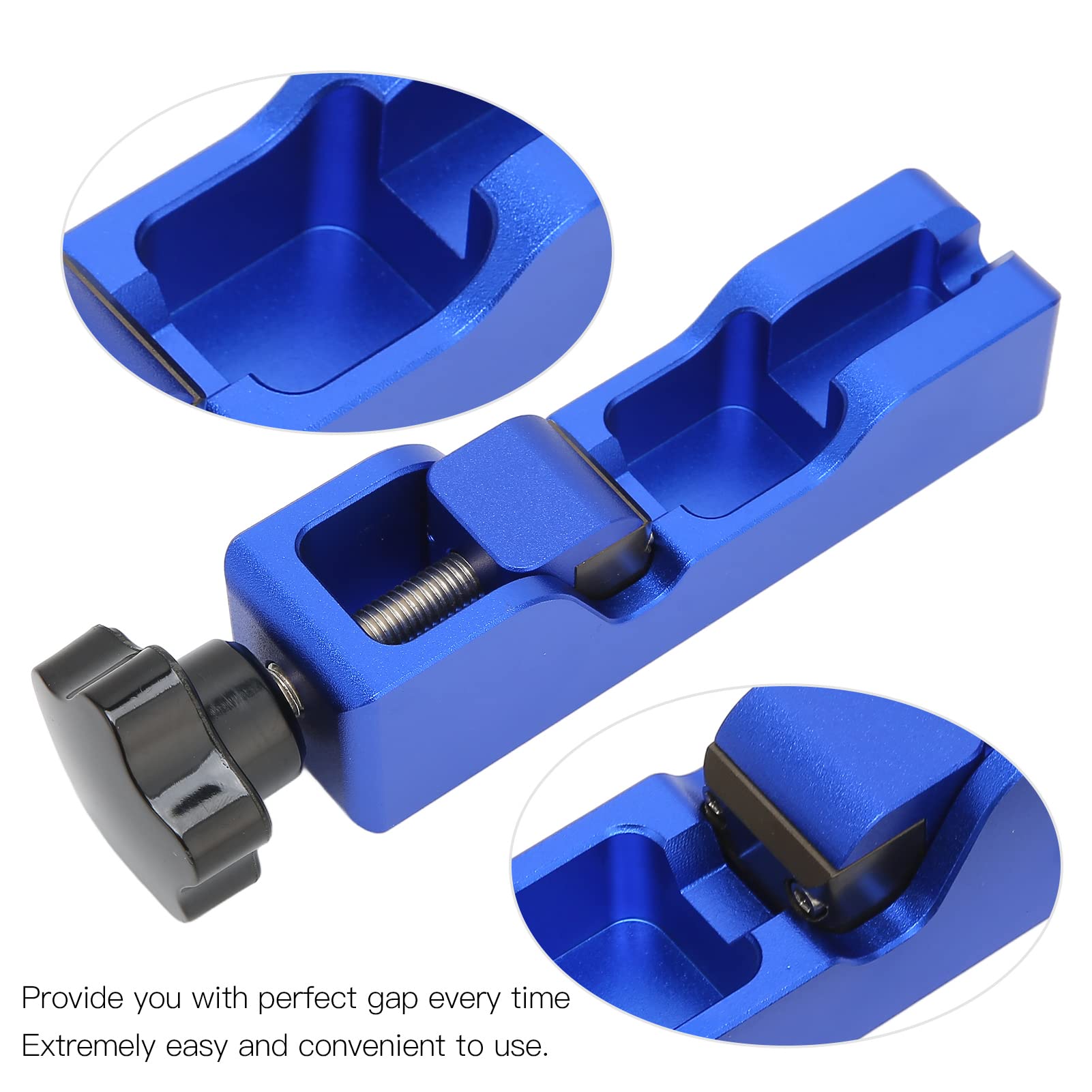 GYZOUKA Herramienta Universal para Separación de Bujías, 10mm, 12mm, 14mm, 16mm, Ajuste de Separación de Bujías con Galga de Espesores para 5671A (Azul)