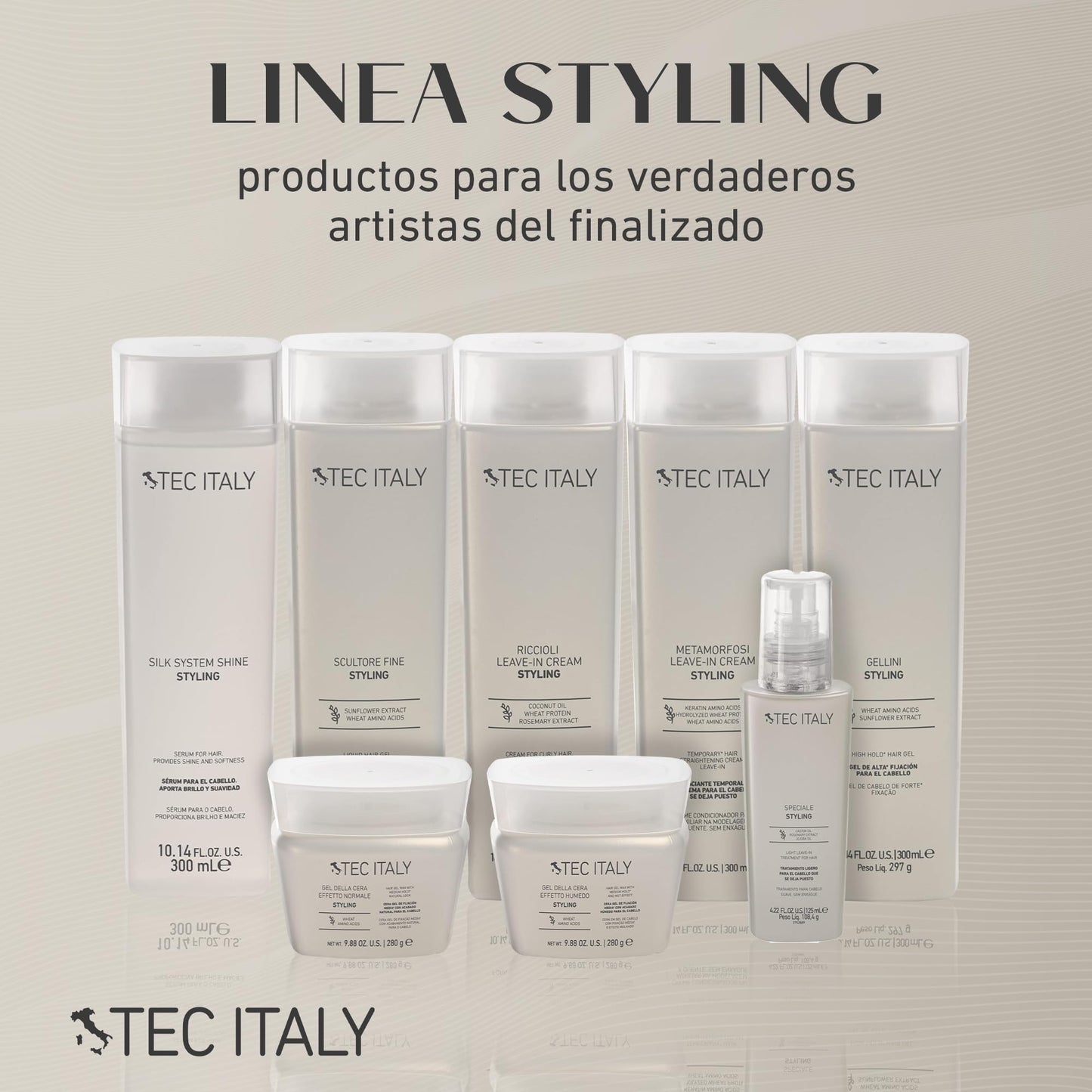 TEC ITALY Scultore Fine Styling Gel Define Rizos Textura y Brillo 300 ml